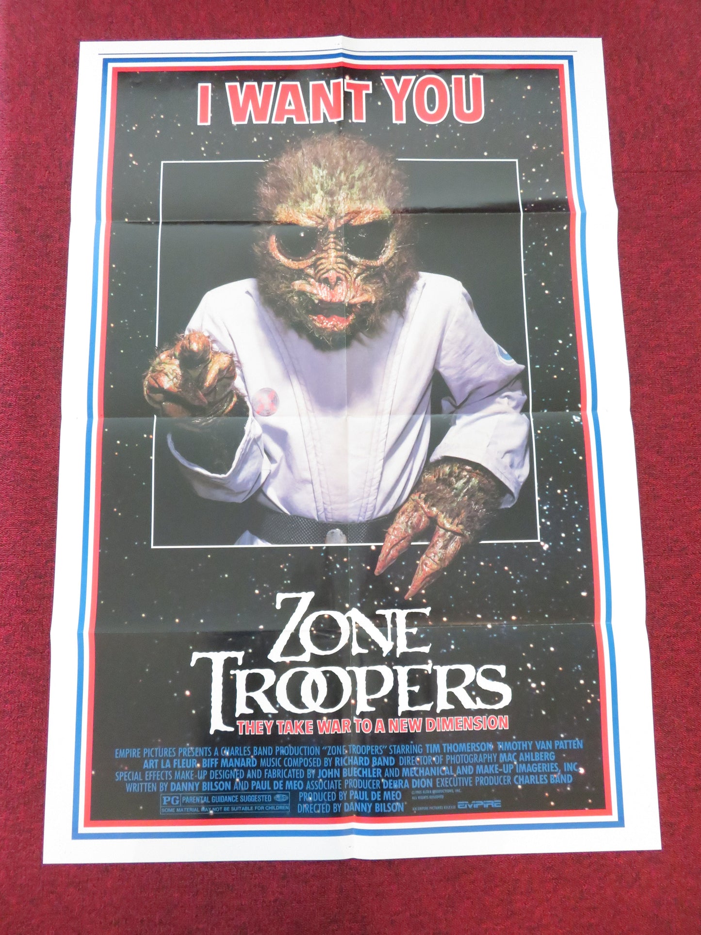 Zone Troopers Folded US One Sheet Poster Tim Thomerson Timothy Van Patten 1985 Movie posters