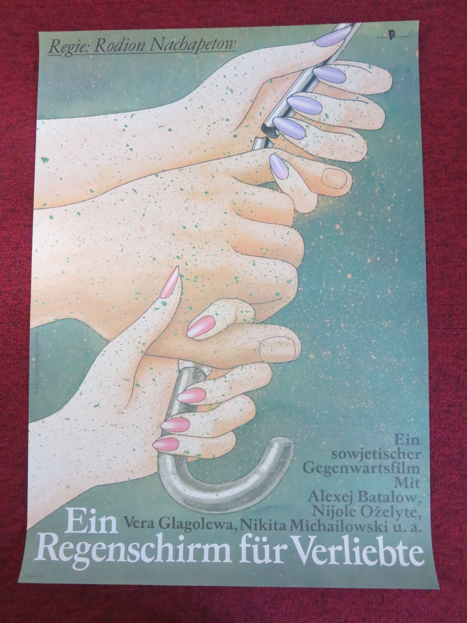 ZONTIK DLYA NOVOBRACHNYKH GERMAN POSTER ROLLED BATALOV NIJOLE OZELYTE 1986 Rendezvous Cinema Movie posters