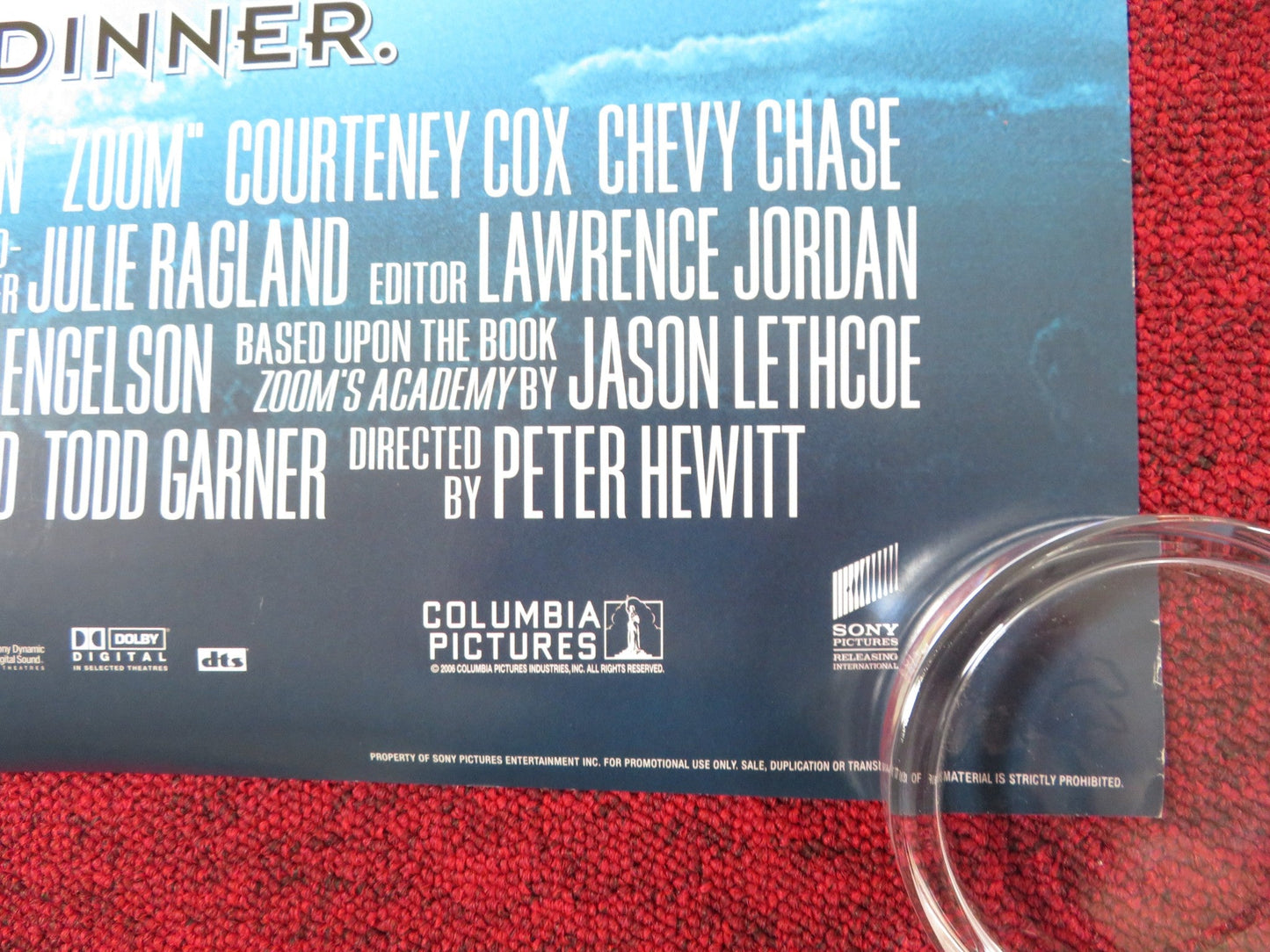 ZOOM US ONE SHEET ROLLED POSTER TIM ALLEN COURTENAY COX 2006 Rendezvous Cinema Movie posters