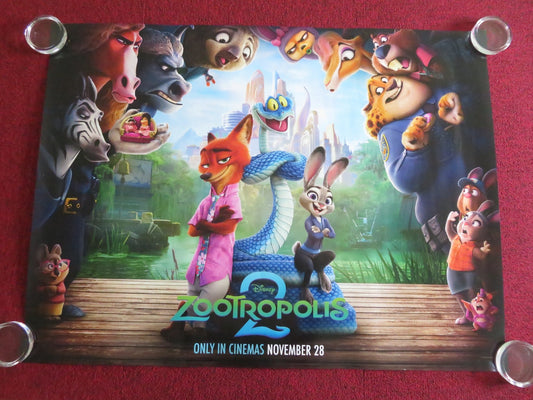 ZOOTROPOLIS 2 - B UK QUAD ROLLED POSTER DISNEY GINNIFER GOODWIN J. BATEMAN 2025 Movie posters