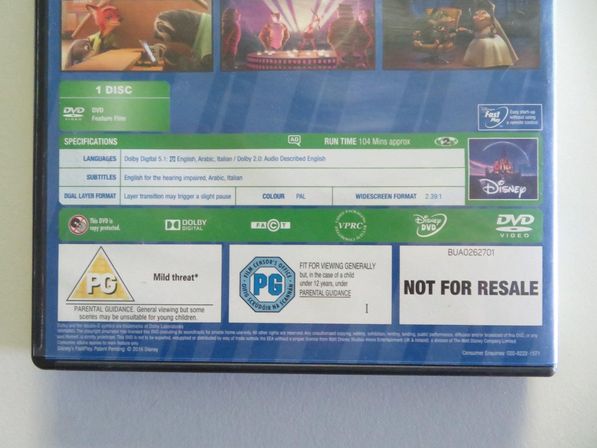 Zootropolis (DVD) Ginnifer Goodwin Jason Bateman 2016 Region 2 Movie posters