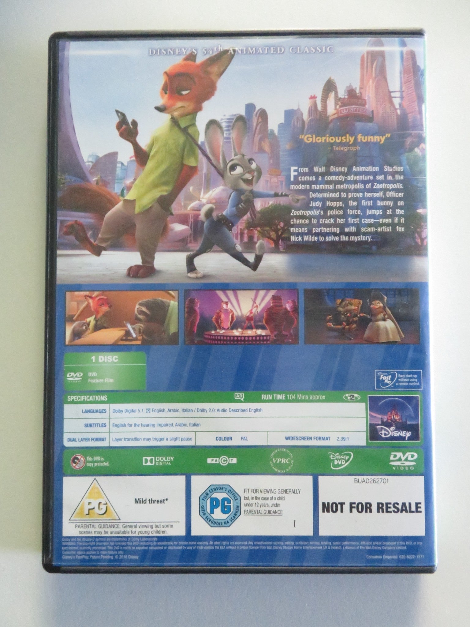 Zootropolis (DVD) Ginnifer Goodwin Jason Bateman 2016 Region 2 Movie posters