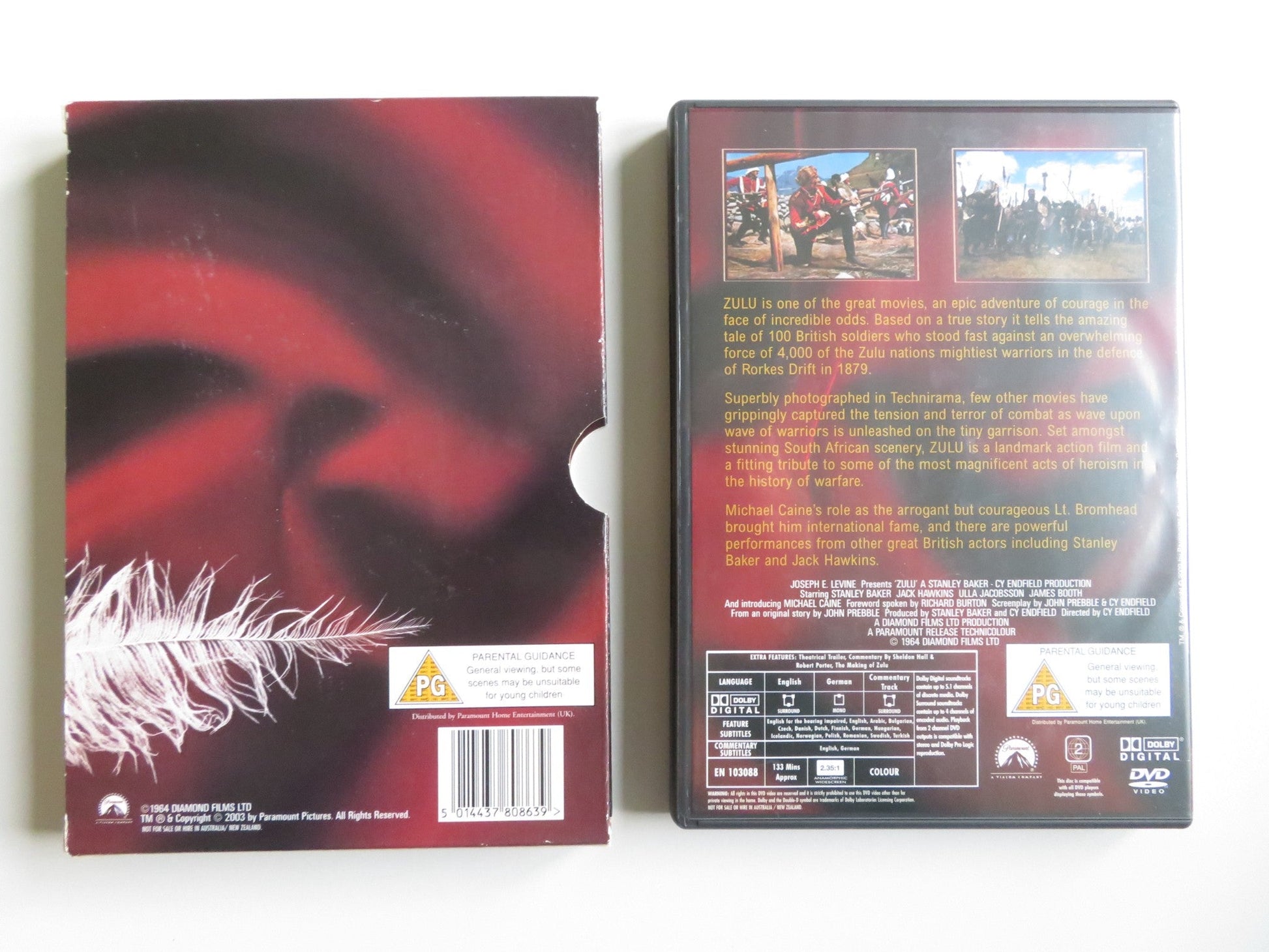 ZULU SPECIAL COLLECTOR'S EDITION - B (DVD) MICHAEL CAINE 1964 REGION 2 - Rendezvous Cinema
