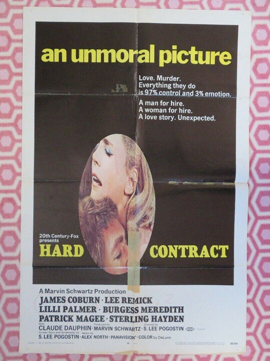 HARD CONTRACT US ONE SHEET POSTER JAMES COBURN LEE REMICK 1969 - Rendezvous Cinema