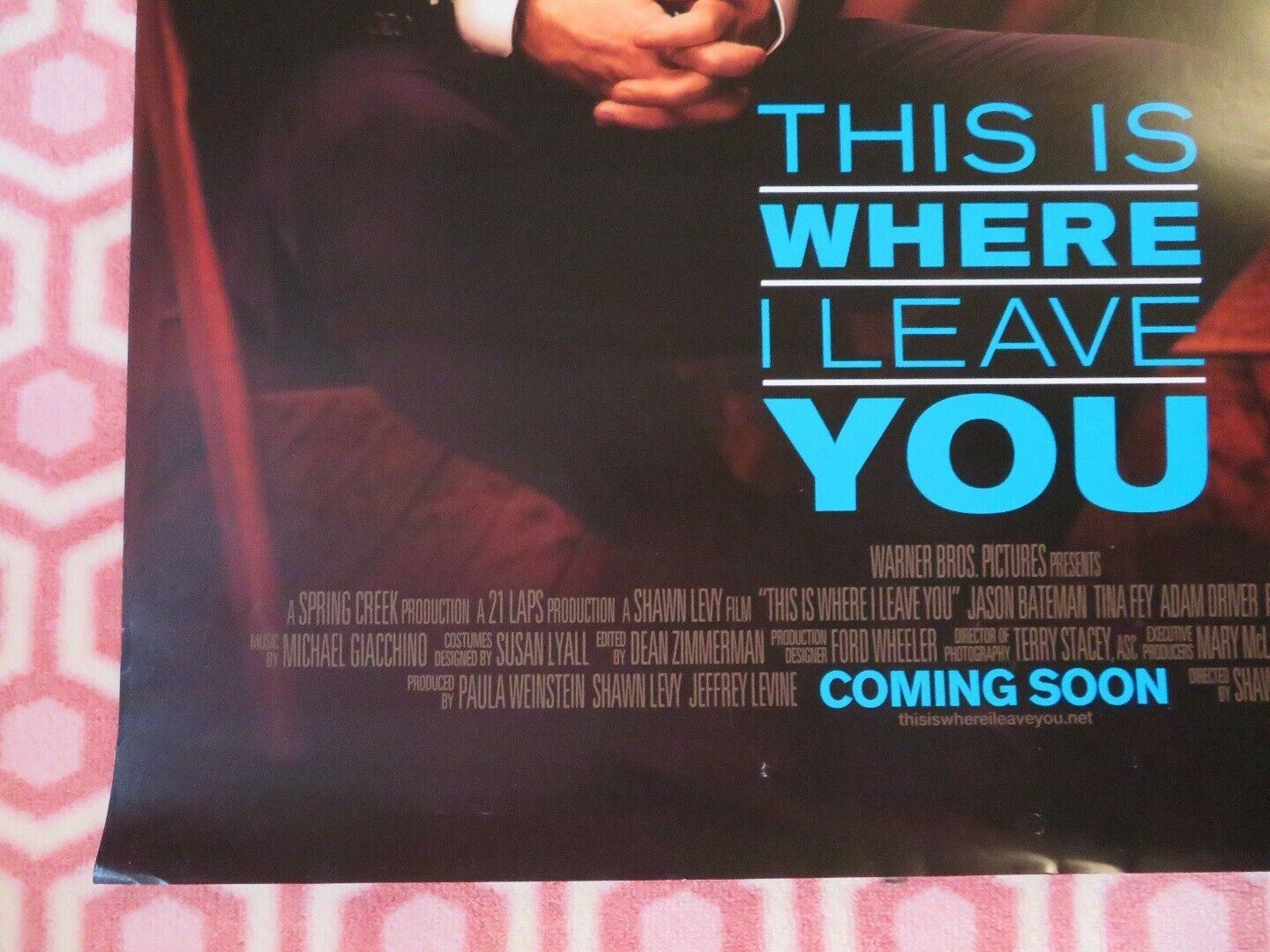 THIS IS WHERE I LEAVE YOU UK ONE SHEET (27"x 41") ROLLED POSTER  JANE FONDA 2014