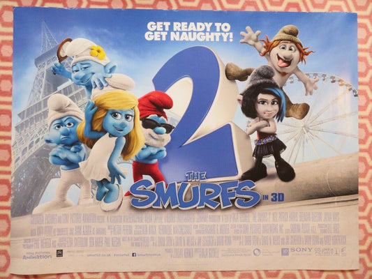 SMURFS 2 QUAD (30"x 40") ROLLED POSTER KATY PERRY NEIL PATRICK 2013