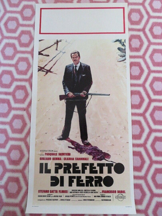 THE IRON PREFECT ITALIAN (28"x13") POSTER GIULIANO GEMMA C. CARDINALE 1977 - Rendezvous Cinema