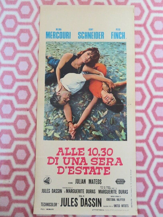 10:30 P.M. Summer ITALIAN (28"x13") POSTER MELINA MERCOURI PETER FLINCH 1966