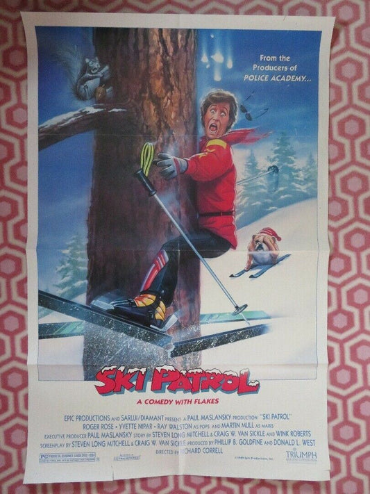 SKI PATROL US ONE SHEET POSTER ROGER ROSE YVETTE NIPAR 1990 - Rendezvous Cinema