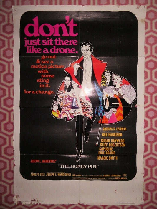 THE HONEY POT US ONE SHEET POSTER MAGGIE SMITH REX HARRISON 1967 - Rendezvous Cinema