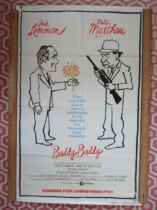 BUDDY BUDDY ADVANCE US ONE SHEET POSTER JACK LEMMON WATER MATTHAU '81 - Rendezvous Cinema