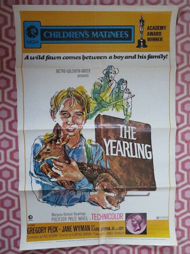 THE YEARLING US ONE SHEET POSTER GERGORY PECK 1971 - Rendezvous Cinema