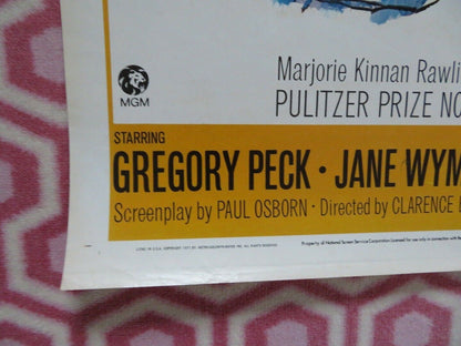 THE YEARLING US ONE SHEET POSTER GERGORY PECK 1971 - Rendezvous Cinema