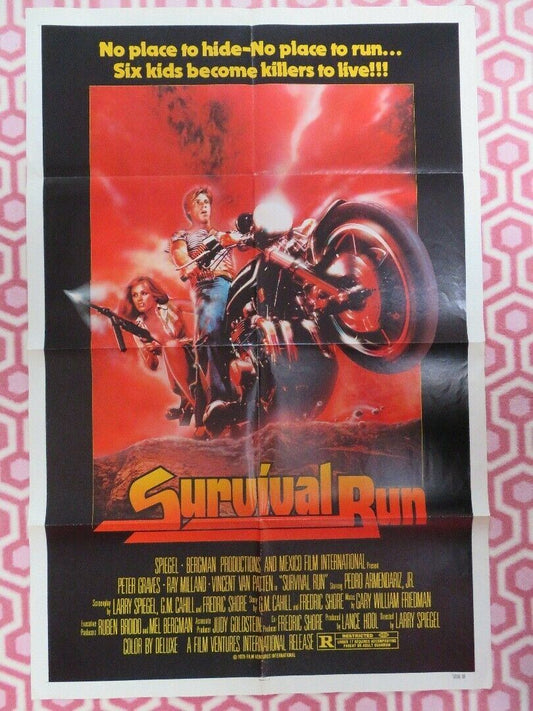 SURVIVAL RUN / SPREE US ONE SHEET POSTER PETER GRAVES RAY MILLAND - Rendezvous Cinema