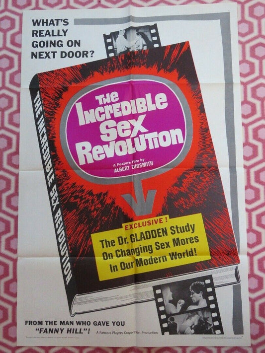 THE INCREDIBLE SEX REVOLUTION US ONE SHEET  POSTER DR. GLADDN  1965