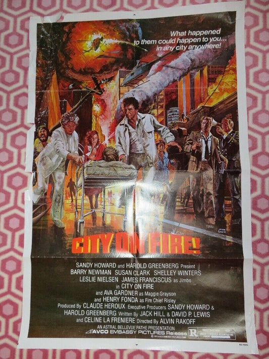 CITY ON FIRE US ONE SHEET POSTER BARRY NEWMAN SUSAN CLARK 1979 - Rendezvous Cinema