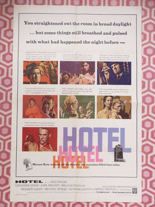 HOTEL US ONE SHEET POSTER ROD TAYLOR 1967 - Rendezvous Cinema