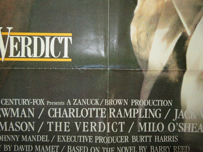 THE VERDICT US ONE SHEET POSTER PAUL NEWMAN 1982 - Rendezvous Cinema