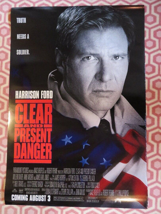 CLEAR AND PRESENT DANGER US ONE SHEET ROLLED POSTER HARRISON FORD 1994 - Rendezvous Cinema