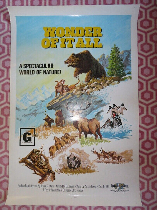 WONDER OF IT ALL US ONE SHEET ROLLED POSTER LES BIEGEL 1974