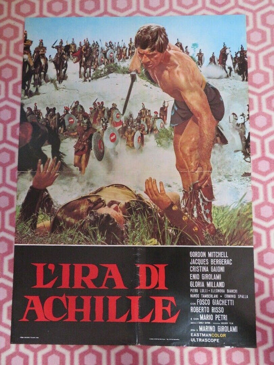 L'IRA DI ACHILLE Fury of Achilles ITALIAN FOGLIO POSTER GORDON MITCHELL 1962 - Rendezvous Cinema