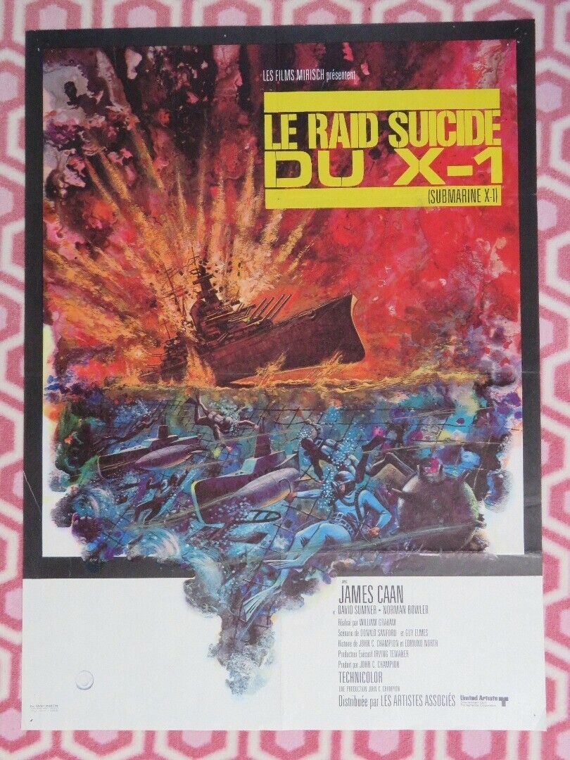 SUBMARINE X-1 FRENCH MOYENNE (30.5"x 23") POSTER JAMES CAAN 1968 - Rendezvous Cinema