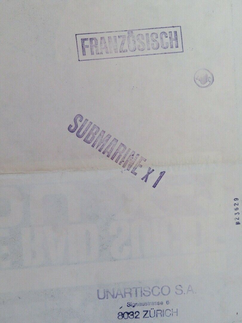 SUBMARINE X-1 FRENCH MOYENNE (30.5"x 23") POSTER JAMES CAAN 1968 - Rendezvous Cinema