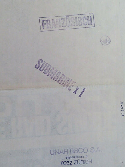 SUBMARINE X-1 FRENCH MOYENNE (30.5"x 23") POSTER JAMES CAAN 1968 - Rendezvous Cinema