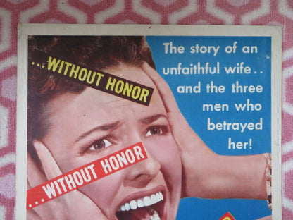 WOMAN ACCUSED /WITHOUT HONOR US INSERT (14"x 36") POSTER LARAINE DAY 1949 - Rendezvous Cinema