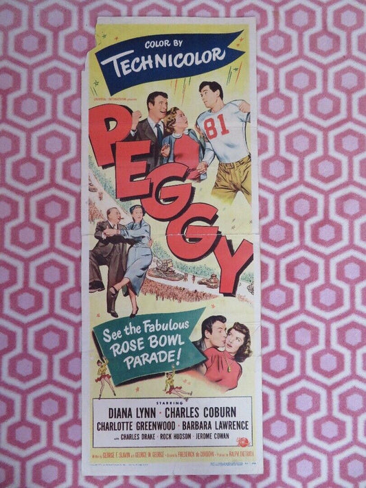 PEGGY US INSERT (14"x 36") POSTER DIANA LYNN CHARLES COBURN 1950 - Rendezvous Cinema