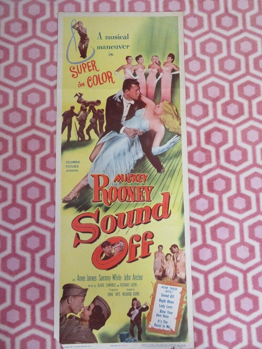 SOUND OFF US INSERT (14"x 36") POSTER MICKEY ROONEY 1952 - Rendezvous Cinema