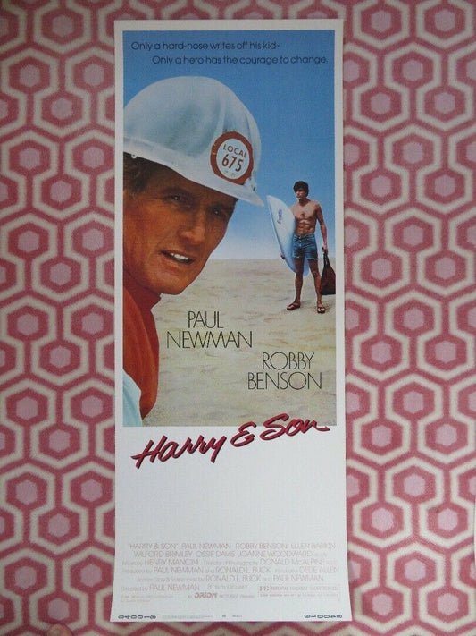 HARRY & SON US INSERT (14"x 36") POSTER PAUL NEWMAN ROBBY BENSON 1984