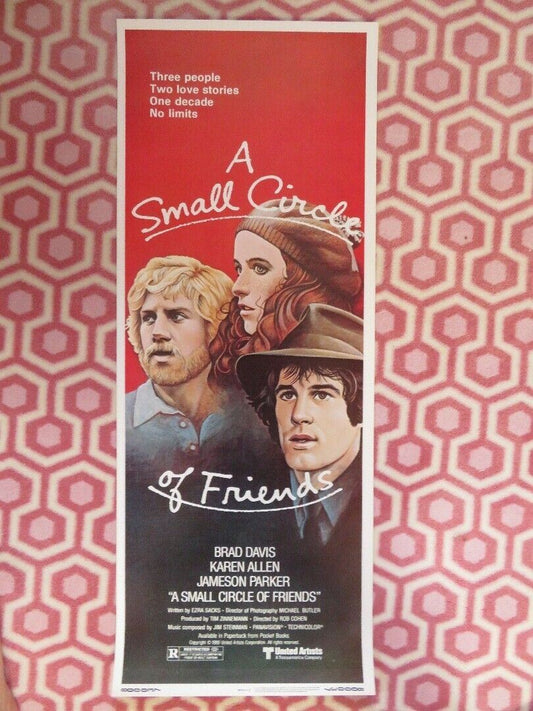 A SMALL CIRCLE OF FRIENDS US INSERT (14"x 36") POSTER BRAD DAVIS KAREN ALLEN '80