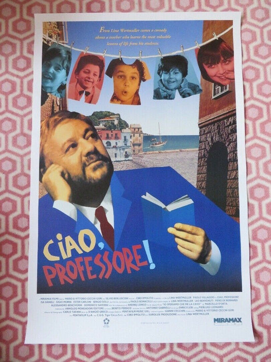 1992 CIAO PROFESSORE! US ONE SHEET ROLLED POSTER PAOLO VILLAGGIO