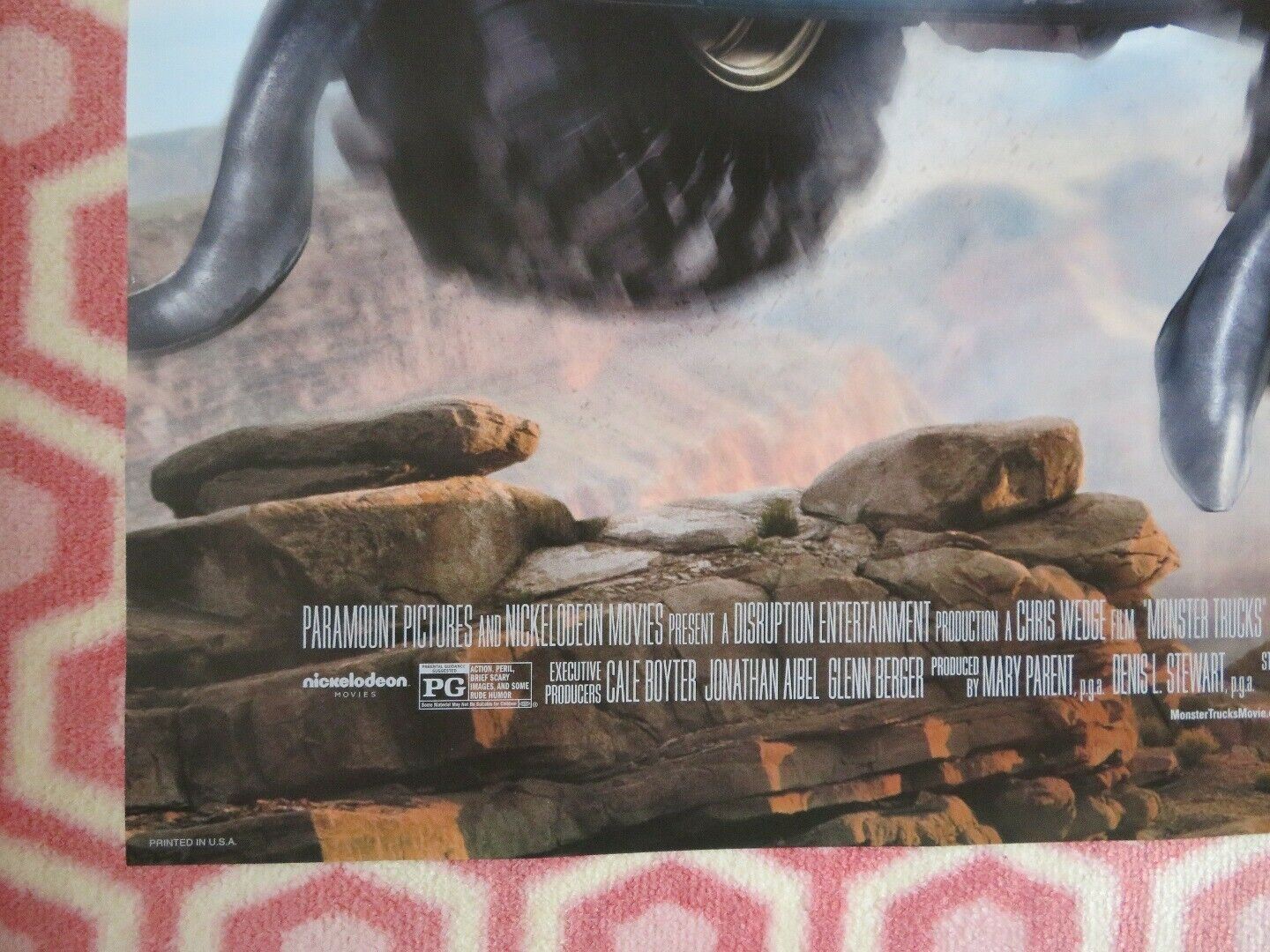 Movie Poster MONSTER TRUCKS 2 Sided ORIGINAL INTL FINAL 27x40 JANE LEVY  LUCAS TILL