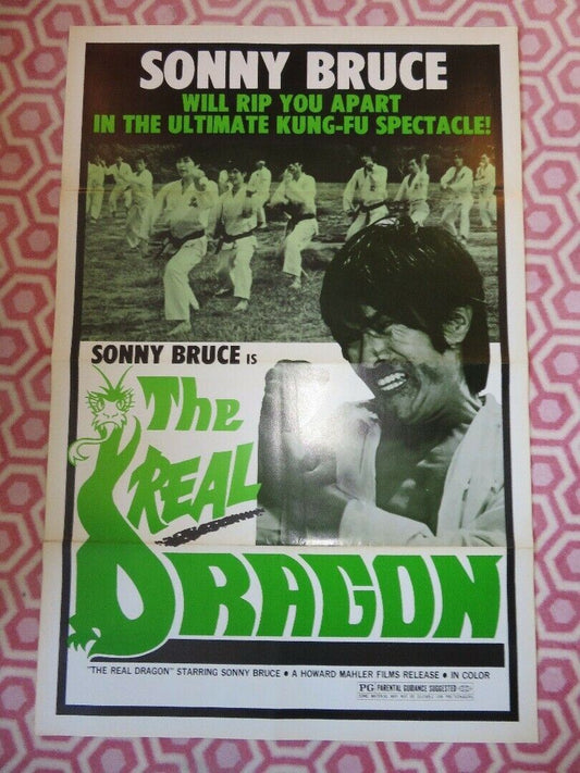 THE REAL DRAGON KUNG FU US ONE SHEET ROLLED POSTER SONNY BRUCE 1970 - Rendezvous Cinema