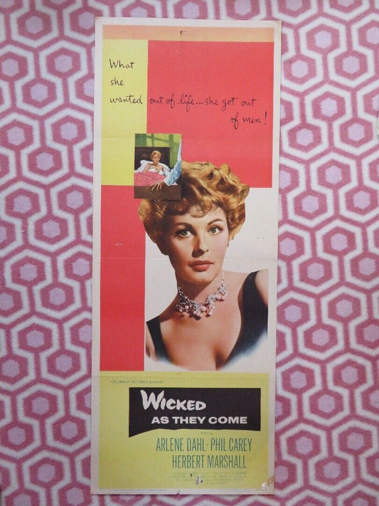 WICKED AS THEY COME US INSERT (14"x 36") POSTER ARLENE DAHL PHIL CAREY 1956