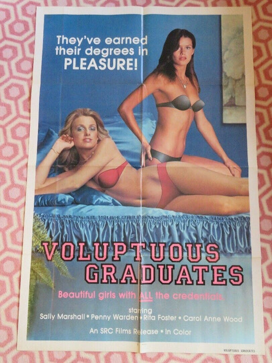 VOLUPTUOUS GRADUATES FOLDED US ONE SHEET POSTER SALLY MARSHALL PENNY WARDEN '80 - Rendezvous Cinema