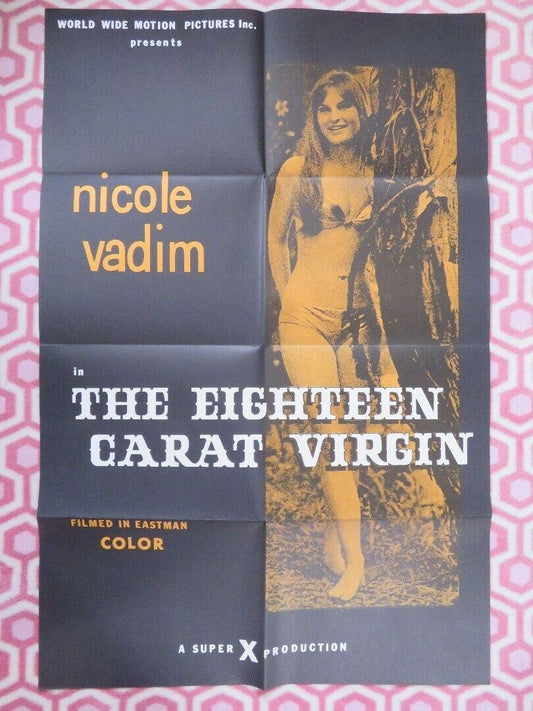 THE EIGHTEEN CARAT VIRGIN FOLDED US ONE SHEET POSTER NICOLE VADIM 1970 - Rendezvous Cinema