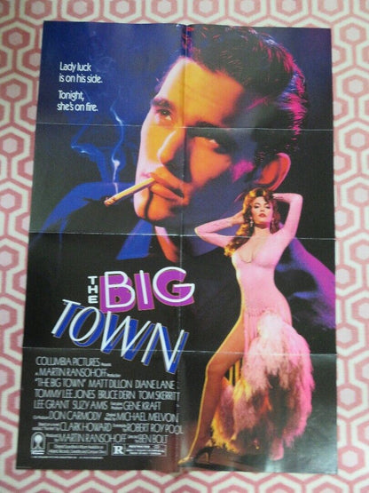 THE BIG TOWN FOLDED US ONE SHEET POSTER MATT DILLION DIANE LANE 1987 - Rendezvous Cinema