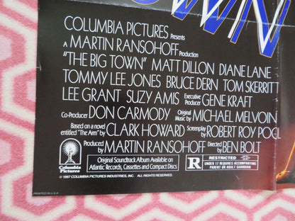 THE BIG TOWN FOLDED US ONE SHEET POSTER MATT DILLION DIANE LANE 1987 - Rendezvous Cinema