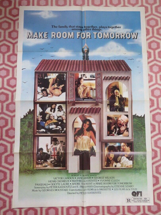 MAKE ROOM FOR TOMORROW FOLDED US ONE SHEET POSTER VICTOR LANOUX JANE BIRKIN '80 - Rendezvous Cinema