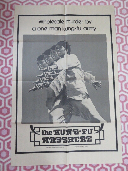 THE KUNG-FU MASSACRE FOLDED US ONE SHEET POSTER CHARLES HEUNG 1974 - Rendezvous Cinema