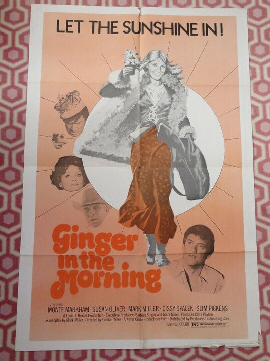 GINGER IN THE MORNING FOLDED US ONE SHEET POSTER SLIM PICKENS MONTE MARKHAM 1974 - Rendezvous Cinema