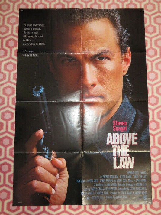 ABOVE THE LAW  FOLDED US ONE SHEET POSTER STEVEN SEAGAL PAM GRIER 1988