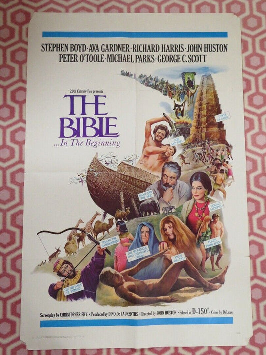 THE BIBLE IN THE BEGINNING FOLDED US ONE SHEET POSTER STEPHEN BOYD A GARDNER '67 - Rendezvous Cinema