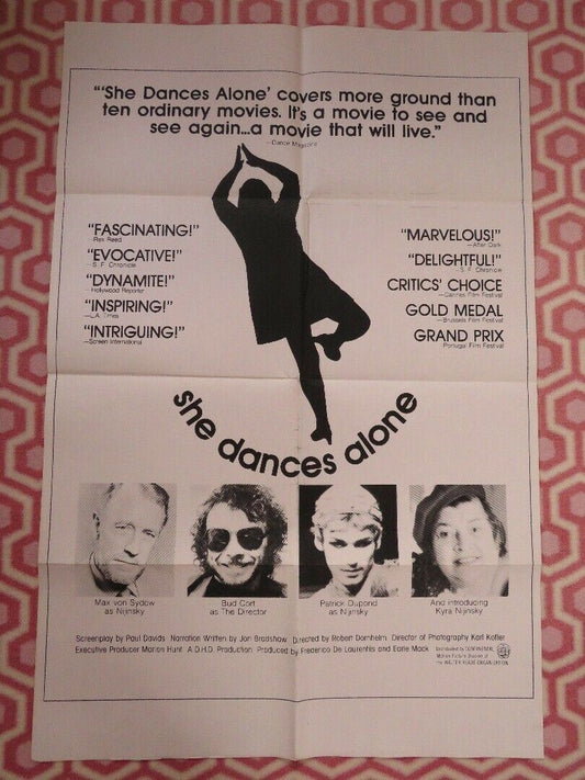 SHE DANCES ALONE FOLDED US ONE SHEET POSTER MAX VON SYDOW 1981