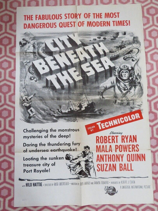 CITY BENEATH THE SEA FOLDED US ONE SHEET POSTER ROBERT RYAN MALA POWERS - Rendezvous Cinema