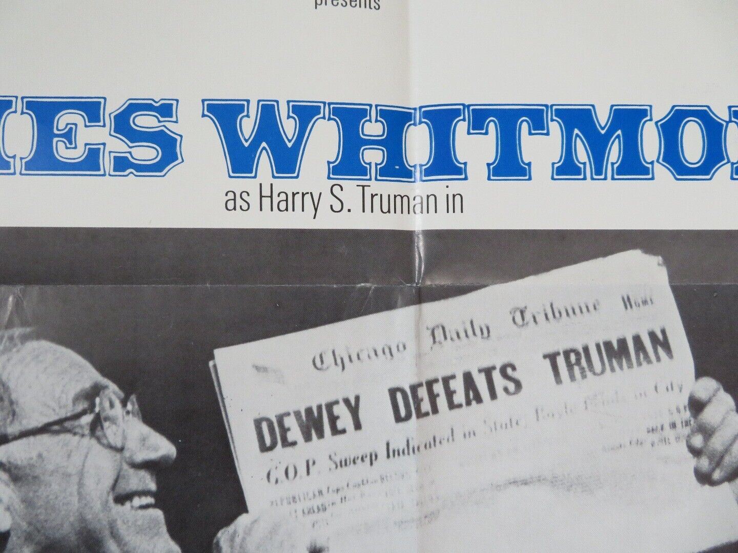 GIVE 'EM HELL, HARRY FOLDED US ONE SHEET POSTER JAMES WHITMORE 1975 - Rendezvous Cinema