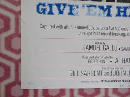 GIVE 'EM HELL, HARRY FOLDED US ONE SHEET POSTER JAMES WHITMORE 1975 - Rendezvous Cinema